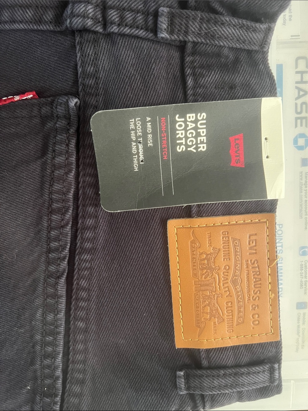 Levi's Black Extra Baggy Jorts - Picture 6 of 9